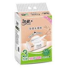 洁柔(C&S) JR078-04N 粉Face 可湿水3层120抽面巾纸*3包