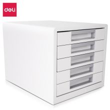 得力(deli)抽屉式5层桌面文件盒