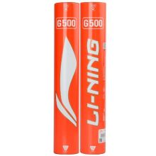 李宁 LI-NING 羽毛球 比赛耐打飞行稳定6/12只装 G500（鹅毛77速）
