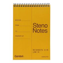国誉(KOKUYO)螺旋Gambol渡边上翻速记本4x6寸 8mm中央分栏线 60张/本 WCN-S4060