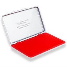 得力(deli)金属方形中号秒干印台120*80mm 红色9892
