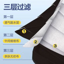海氏海诺 50只独立包装 一次性口罩黑色 无菌三层口罩