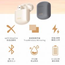 漫步者（EDIFIER）LolliPods Plus 真无线蓝牙耳机 半入式耳机 云白