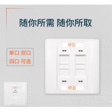 纤飞 86型网络面板RJ45信息面板