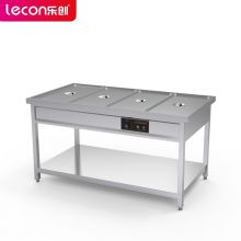 乐创 lecon 保温售饭台移动餐车 四格