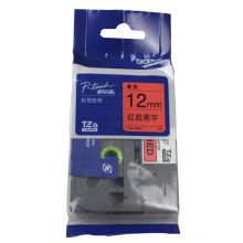 兄弟（brother）原装色带 标签打印机标签带 12mm宽度(适用所有PT系列) 红底黑字12mm TZE-Z431