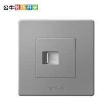 公牛 一位电脑打线型六类插座86型暗装面板G07T102B 星空灰 