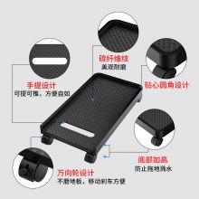 奥睿科(ORICO)电脑主机托架 万向滑轮带刹车锁轮 三边挡板大号-黑CPB2