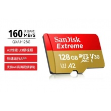 闪迪(SanDisk)U3/V30/4K高速TF卡内存卡microtf卡高速读取160MB/S航拍版 128G SDSQXA1-128G-ZN6AA 