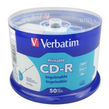 威宝 52x CD-R 700M 可打印空白光盘 50片桶装 刻录盘