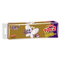 洁柔无芯卷纸 加厚4层140克卫生纸*12卷