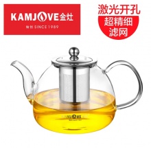 金灶（KAMJOVE）耐热玻璃泡茶壶小号家用花茶壶办公室不锈钢过滤内胆 A-10（1200ml）