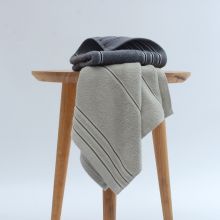 洁丽雅 长绒棉A类毛巾2条装 深灰+灰色 70×34cm 80g