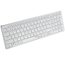 雷柏（Rapoo）超薄无线蓝牙键盘 充电99键 E9350G白色