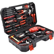 卡夫威尔 P14006A 128件套冲击钻 电钻工具箱 工具套装