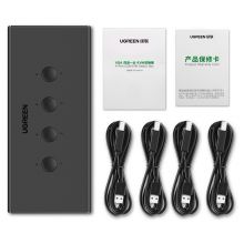 绿联 KVM切换器 VGA视频切屏器四进一出 USB打印机共享器 CM154