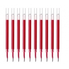 斑马牌(ZEBRA)中性笔替芯RJF5 红色0.5mm 10支装（适用JJ15/JJ55/JJZ58/JJZ15）