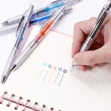 派通(Pentel)透明杆0.5mm按动速干中性笔BLN75TL黑色笔芯 10支/盒