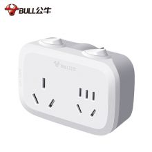 公牛多功能插座 16A大功率分控开关一转二