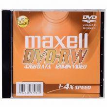 麦克赛尔(maxell)DVD-RW刻录光盘 可擦写空白光盘 4速4.7G 单片装