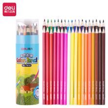 得力(deli)24色彩色铅笔 桶装 7014
