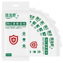 顺清柔 酒精湿巾10片独立装