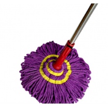 国产 拧水拖把 金属把 紫色拖头