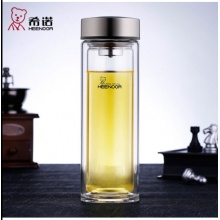 希诺 XN-9607 玻璃杯双层大容量杯子 410ml