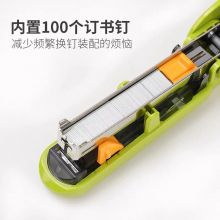 普乐士(PLUS)啪嗒平针订书机ST-010XH可调节装进纸订深度 蓝色 10#针