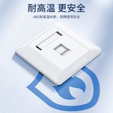 山泽（SAMZHE）电脑插座网口网络面板 通用 加厚86型面板 单口WAN-01