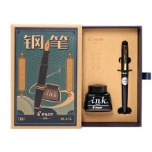 百乐(PILOT)FP-78G+钢笔套装 F尖