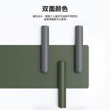 京造 鼠标垫 超大号电竞双面桌垫 可卷便携 笔记本办公书桌垫 灰+绿
