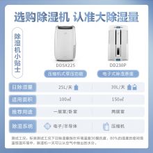 德龙（Delonghi）除湿机 抽湿量25升/天 家用地下室多场景 干衣吸湿器 DDSX225