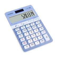 卡西欧(CASIO)JS-40B 时尚办公计算器14位 粉蓝色彩