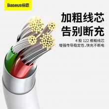 倍思 数据线三合一手机充电器线 1.5米白