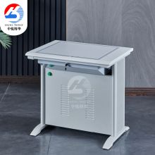 中悦博华 双人位显示器隐藏电动翻转电脑桌 胡桃色