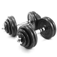 PROIRON 纯铁哑铃杠铃30KG(15kg*2)可拆卸亚玲套装送35厘米连接器