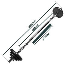 PROIRON 纯铁哑铃杠铃30KG(15kg*2)可拆卸亚玲套装送35厘米连接器