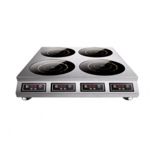 科创奇 电磁炉商用方4头电磁炉 3500W+不锈钢高功效