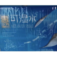 惠尔特 软抽纸可湿水面巾 三层400抽面巾纸*6包/提 