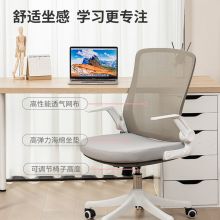 得力 电脑椅椅背扶手可翻折 91106 灰色