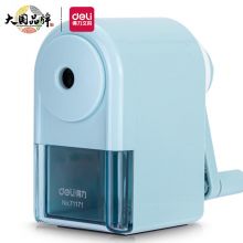 得力(deli)简约削笔机 粗细可调卷笔刀自动进笔转笔刀 自动排断芯 蓝71171