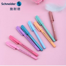 施耐德(Schneider)子弹头圆珠笔0.5mm马卡龙色系笔杆505F蓝色笔芯12支桶装