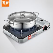 岩谷 ZA-3HPM+精制汤锅 卡式炉便携烧烤炉子 户外炉具野营燃气炉野外野炊瓦斯炉