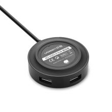 绿联 分线器4口转换接头一拖四usb-c扩展HUB集线器带电源供电口 黑色USB2.0 1.5米