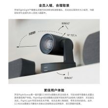 罗技 视频摄像头商务4K高清90度广角USB免驱15倍无损变焦自动对焦 CC4900e