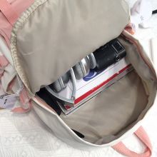 轻骑者 书包女学生韩版大容量森系背包百搭ins日系校园双肩包电脑包 1303粉色