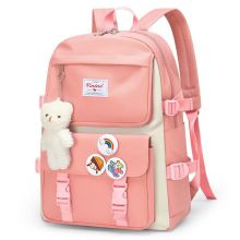 第九城 双肩包卡通印花书包四件套帆布背包中小学生书包 VD1BV33884J 粉色