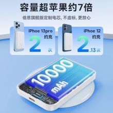 倍思 苹果磁吸充电宝10000毫安时MagSafe无线快充20W适用iPhone14 
