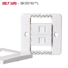 德力西 墙壁面板CD301 家用双电脑插座 二位网络网线信息接口86型